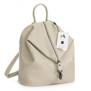 Rucsac dama din piele naturala DiAmanti Zanella Beige